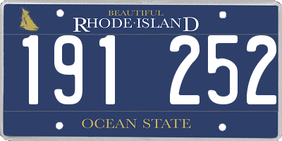 RI license plate 191252