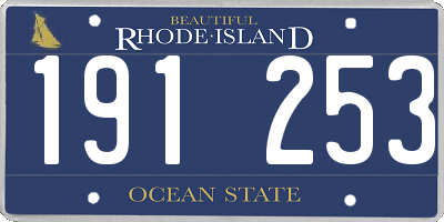 RI license plate 191253