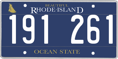 RI license plate 191261