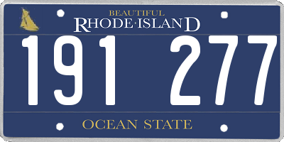 RI license plate 191277