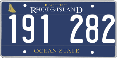 RI license plate 191282