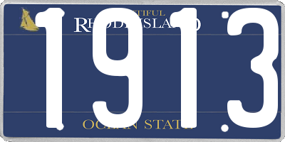 RI license plate 1913