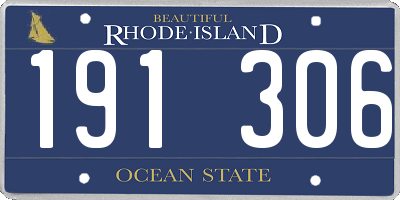 RI license plate 191306