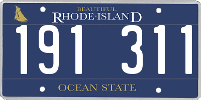 RI license plate 191311