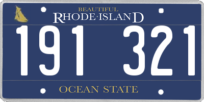 RI license plate 191321