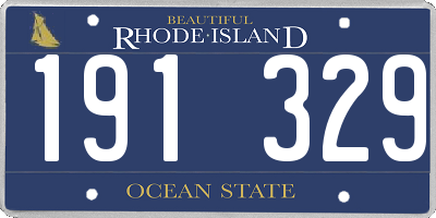 RI license plate 191329