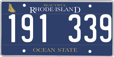 RI license plate 191339
