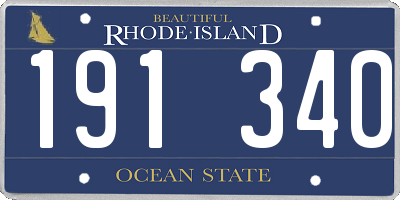 RI license plate 191340