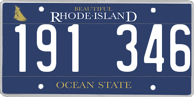 RI license plate 191346