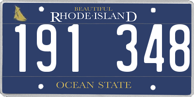 RI license plate 191348