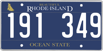 RI license plate 191349