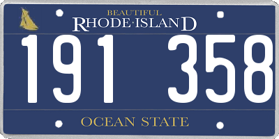 RI license plate 191358
