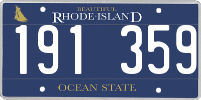 RI license plate 191359