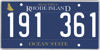 RI license plate 191361