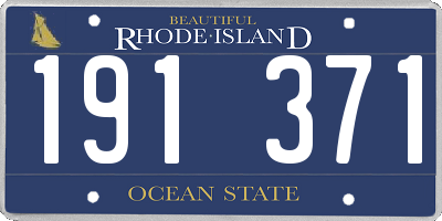 RI license plate 191371