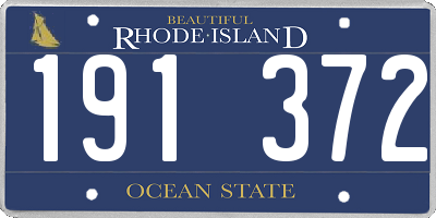 RI license plate 191372