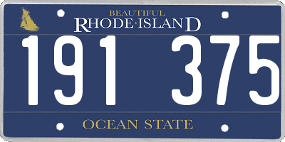 RI license plate 191375