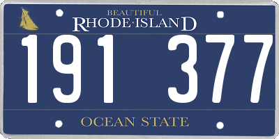 RI license plate 191377