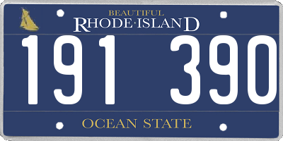 RI license plate 191390