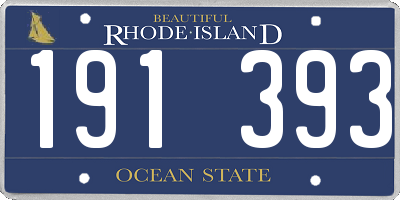 RI license plate 191393