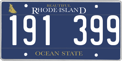 RI license plate 191399