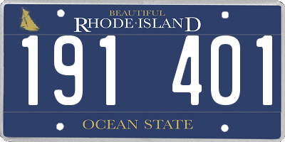 RI license plate 191401