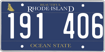 RI license plate 191406
