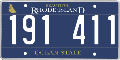 RI license plate 191411