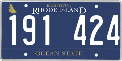 RI license plate 191424