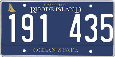RI license plate 191435