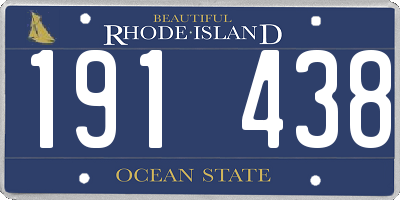 RI license plate 191438