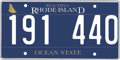 RI license plate 191440
