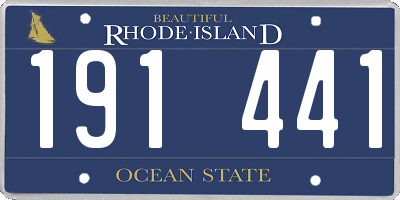 RI license plate 191441