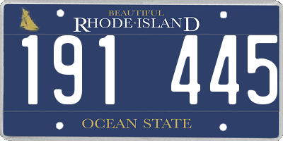 RI license plate 191445