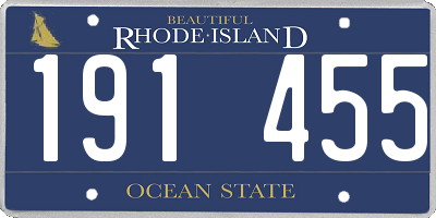RI license plate 191455