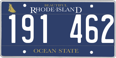 RI license plate 191462