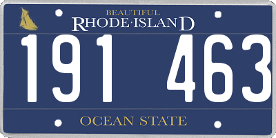 RI license plate 191463