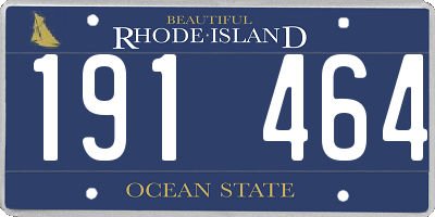 RI license plate 191464