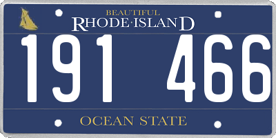 RI license plate 191466