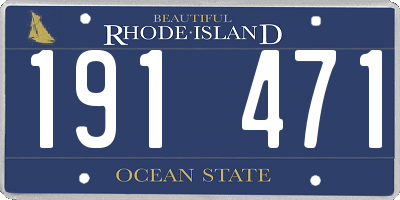 RI license plate 191471
