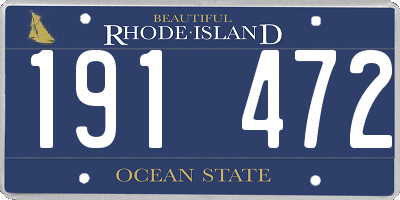 RI license plate 191472