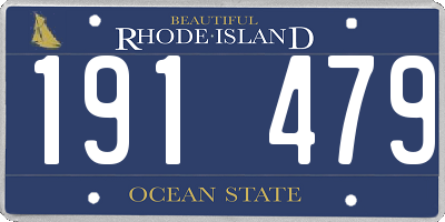 RI license plate 191479
