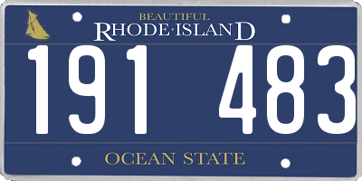 RI license plate 191483