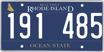 RI license plate 191485