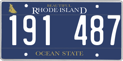 RI license plate 191487