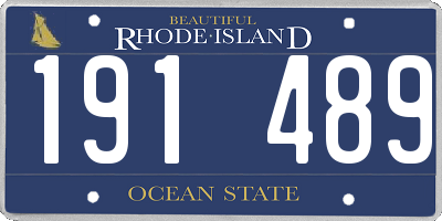 RI license plate 191489