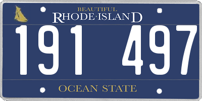 RI license plate 191497