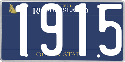 RI license plate 1915