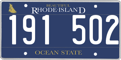 RI license plate 191502