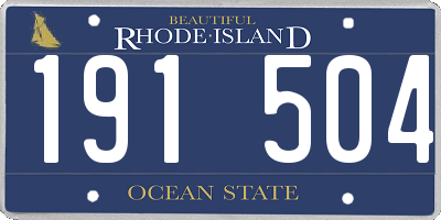 RI license plate 191504